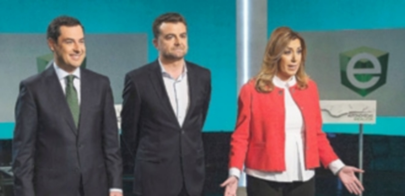 Andalucía celebra hoy los primeros comicios anticipados desde 1996 1 La igualdad de los sondeos podría obligar a los partidos a pactar alianzas. / Efe