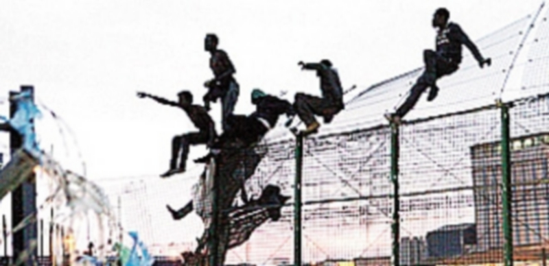 Inmigrantes en Ceuta.