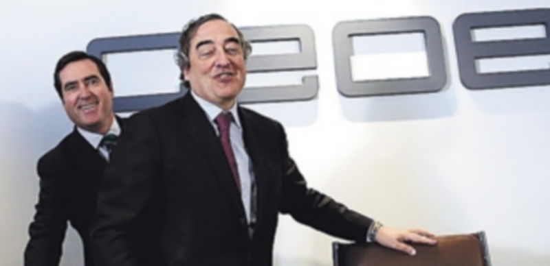 Juan Rosell (d) y Antonio Garamendi