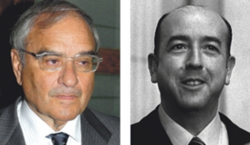 Rodolfo Martín Villa (izquierda) y José Utrera Molina (derecha). / EFE