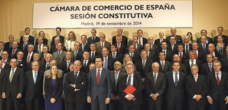 Foto de familia de los dirigentes de la Cámara de Comercio de España