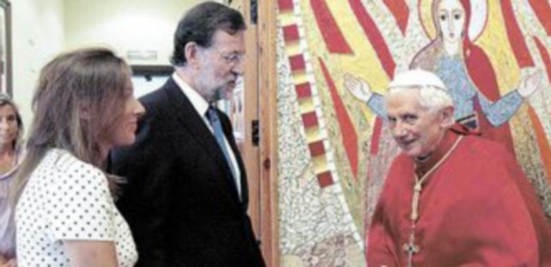 Mariano Rajoy acudió a ver al Papa con su mujer