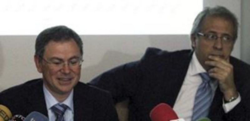 El delegado de Aemet (i) junto al subdelegado del Gobierno en Valladolid. / ICAL