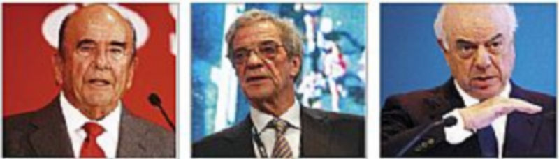 Los tres presidentes de las empresas españolas que figuran entre las 100 mayores del mundo: Emilio Botín