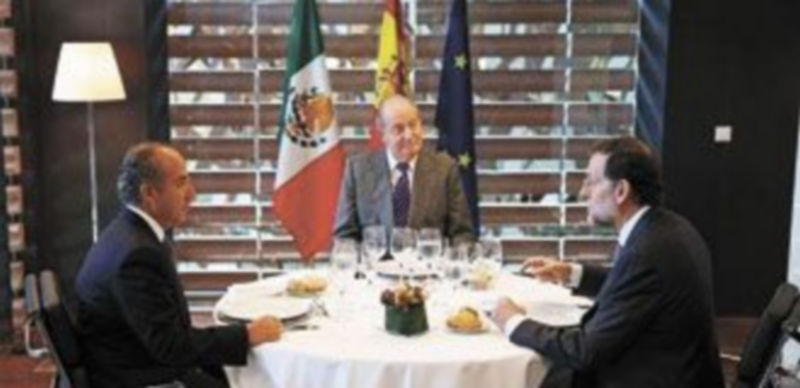 El jefe del Estado español almorzó con el presidente del Gobierno