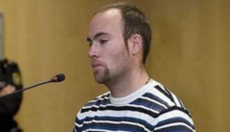 Jonathan Moya durante una de las vistas judiciales en Almería. / Efe