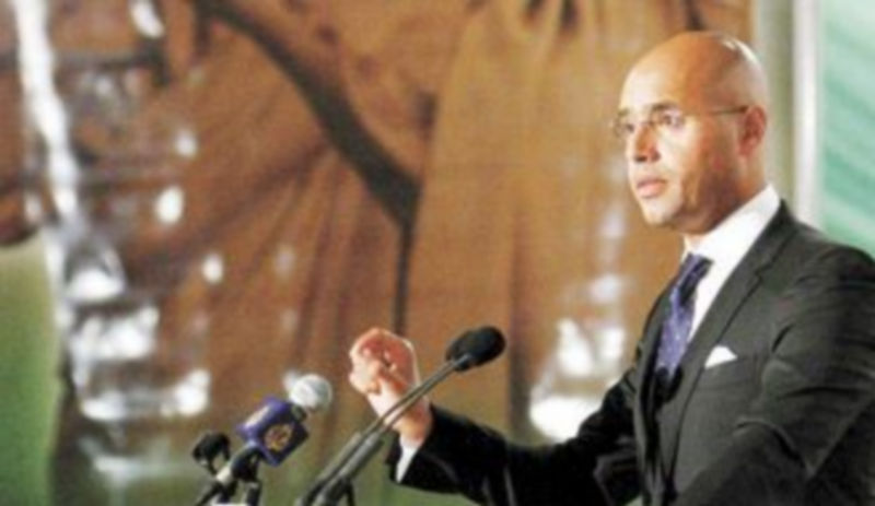 Seif el Islam pronuncia un discurso en Trípoli