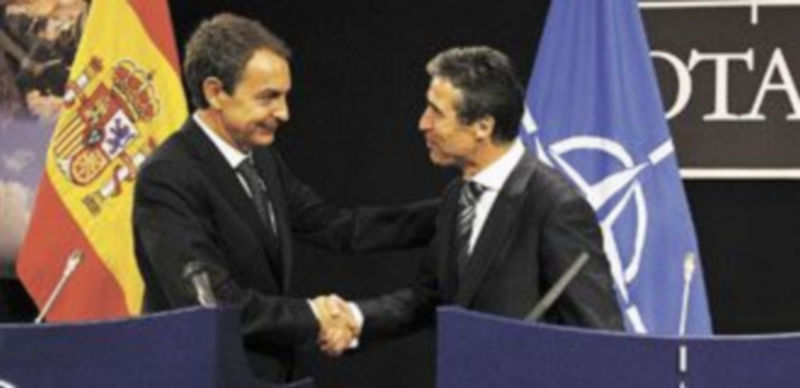 El presidente Zapatero y el secretario general de la Alianza