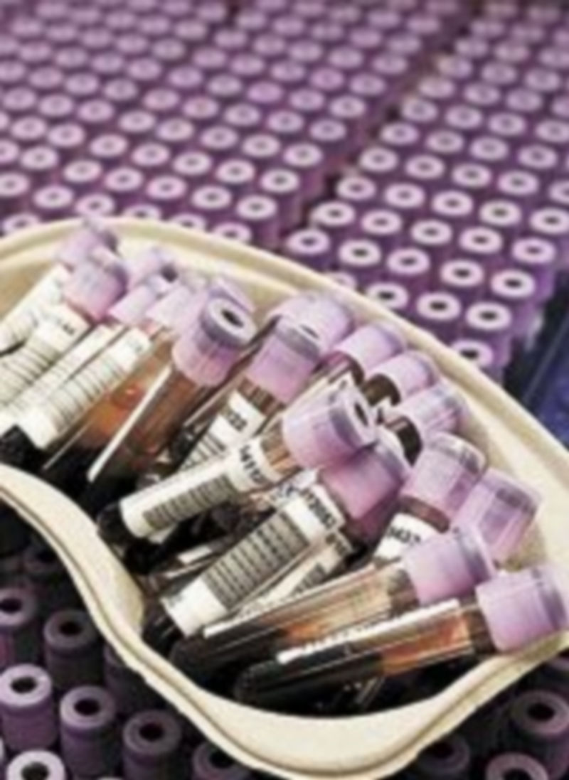 Pruebas de sangre en un hospital.