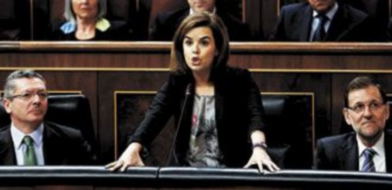 Soraya Sáenz de Santamaría se empleó a fondo para dejar clara la postura del Ejecutivo. / Europa Press