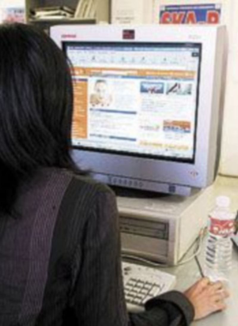 Una internauta navega por la red.