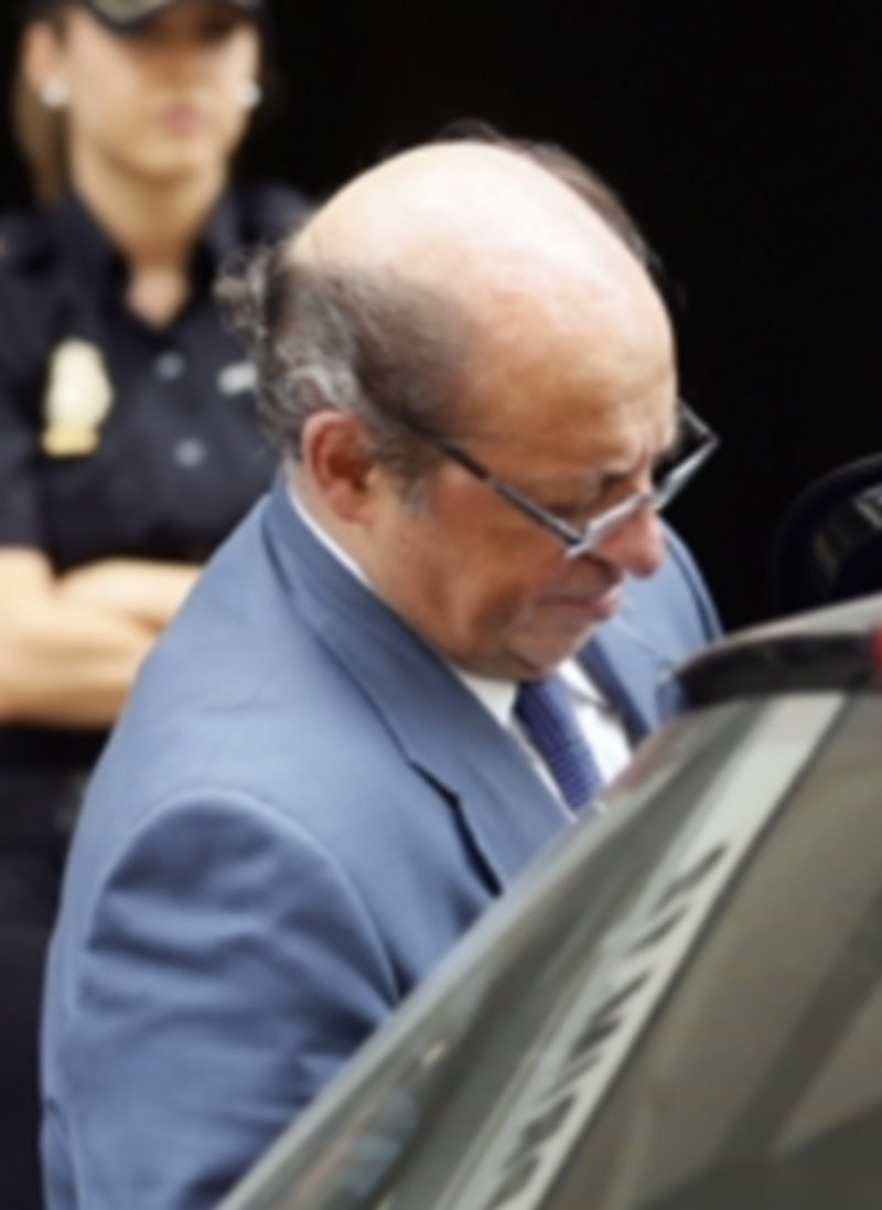 José Antonio Díaz sale de las dependencias judiciales tras su declaración. / Efe