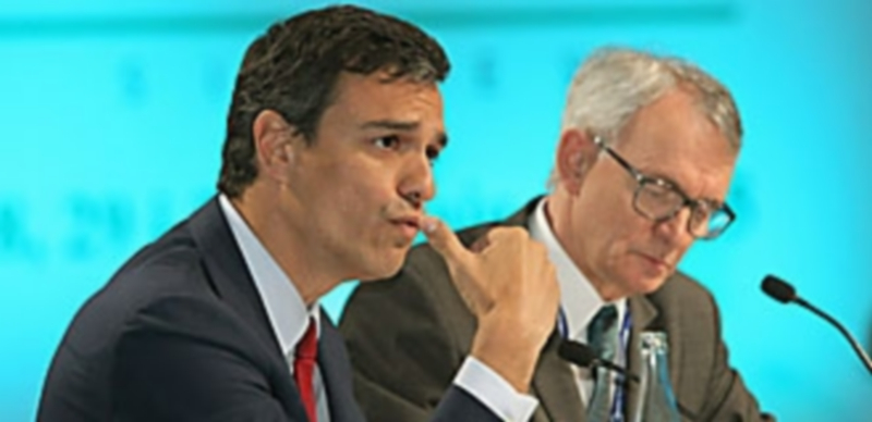 Sánchez acusa a Rajoy de provocar ‘inestabilidad’ y el PSOE es la alternativa 1 Pedro Sánchez junto al presidente del Círculo de Economía