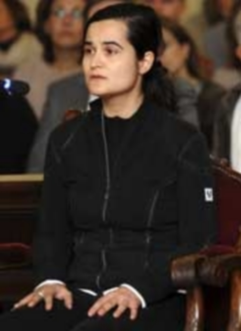 Triana González durante su declaración en la Audiencia de León. / Efe