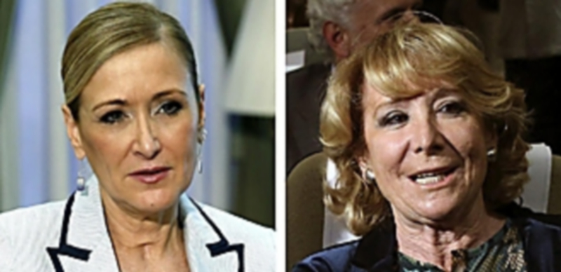Cristina Cifuentes (i) y Esperanza Aguirre se imponen en el comité electoral