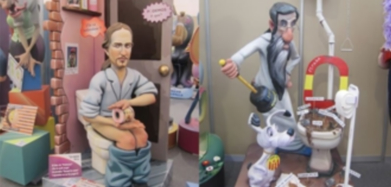 Algunas de las fallas que buscarán salvarse de la quema en Valencia. / E.p.