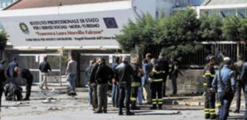 La zona de la explosión