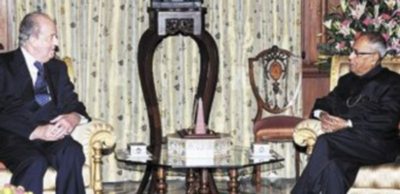 El Rey se desplazó a la India con una docena de empresarios españoles en un viaje de negocios. / Casa Real