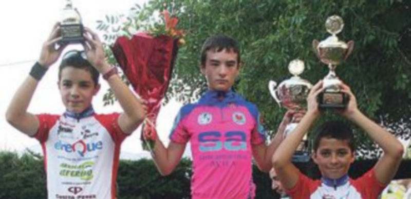 Pódium de los alevines de segundo año