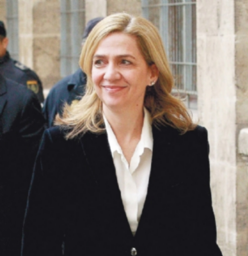 La Infanta Cristina durante una de sus intervenciones en la Audiencia Provincial de Baleares