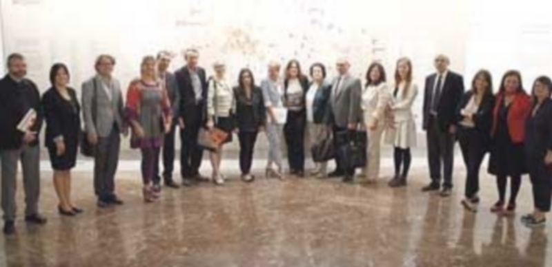 Los ponentes reunidos en la rueda de prensa para explicar cómo se percibe ‘El Quijote’ en Europa. / Europa Press