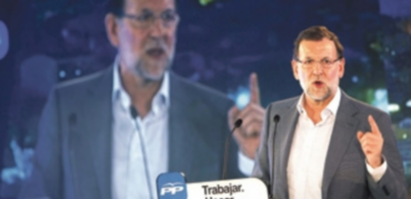 Mariano Rajoy durante su mitin en la ciudad gallega de Vigo. / Efe.