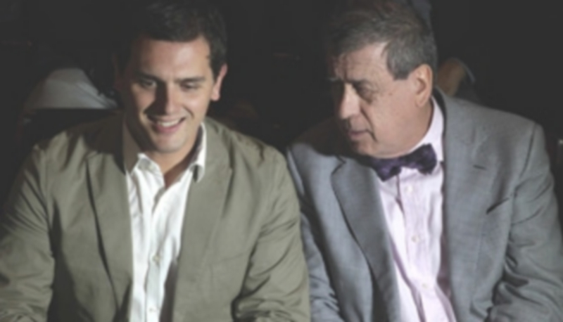 El líder de Ciudadanos con Sosa Wagner (d)