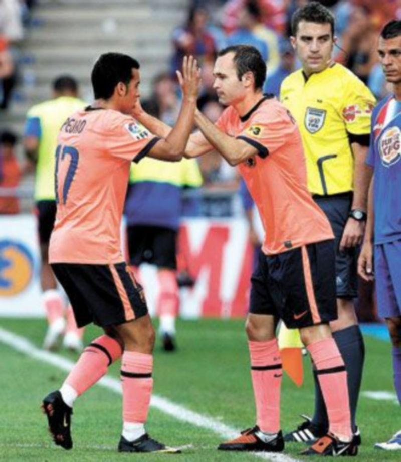 El canterano Pedro Rodríguez le dio el relevo en el segundo choque liguero. / EFE