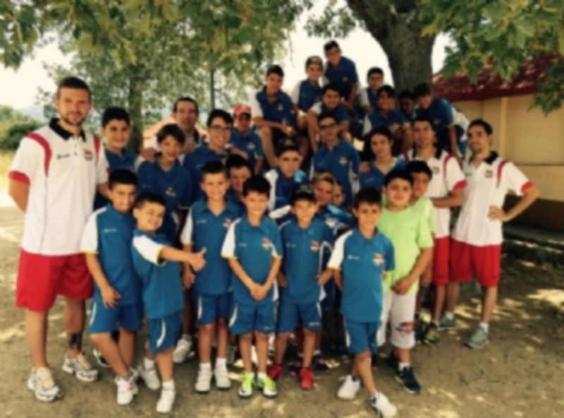 Varios de los participantes en el Campus del Segovia Futsal