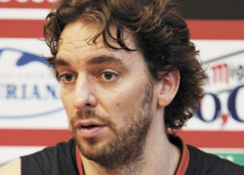Pau Gasol atendió a los medios después del entrenamiento. / P. Campos (Efe)