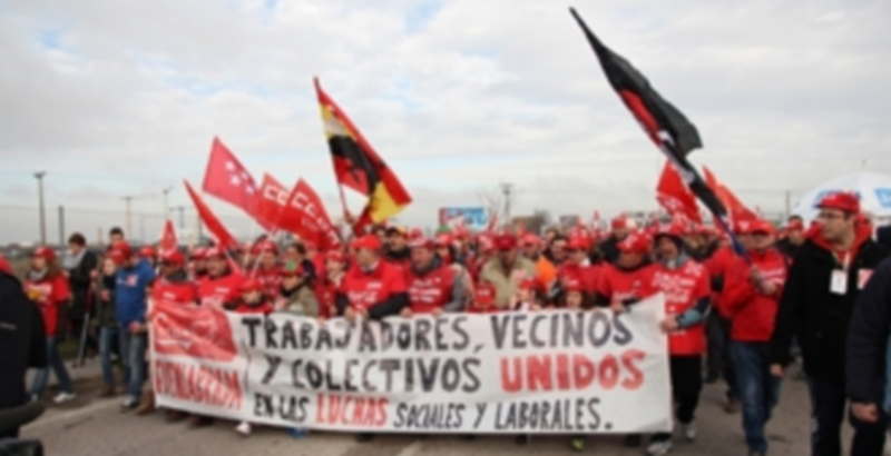 Los trabajadores de la planta de Coca-Cola en Fuenlabrada