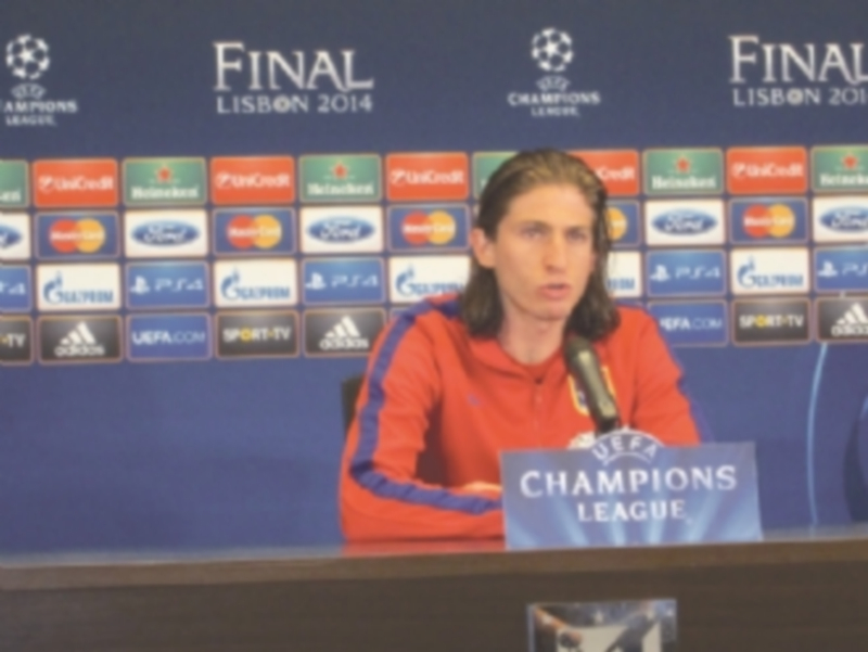 Filipe Luis durante una rueda de prensa como jugador del Atlético de Madrid en una imagen de archivo. / Europa Press