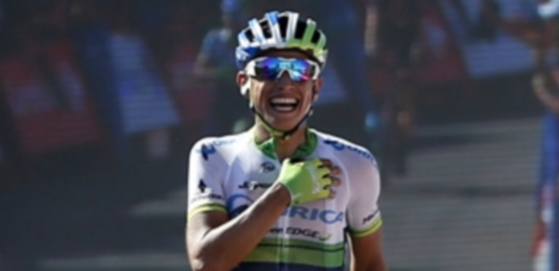 Esteban Chaves logró en Caminito del Rey su primera victoria en una grande. / EFE