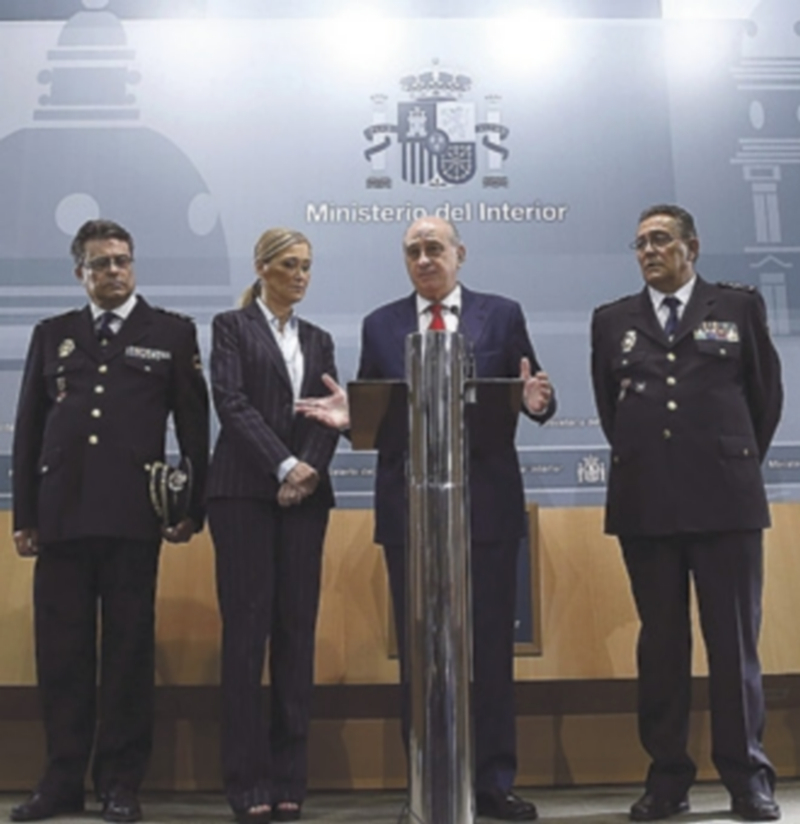 Cristina Cifuentes junto con Jorge Fernández Díaz