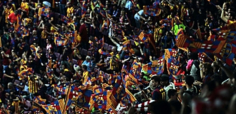 Una parte significativa de hinchas del Athletic y del Barcelona protagonizaron una sonora pitada al himno de España. / EFE