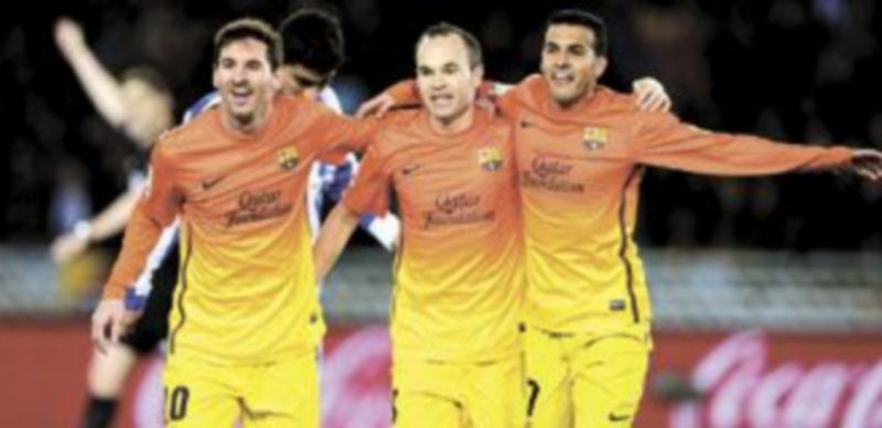 Roura confiará en su tridente mágico para superar la eliminatoria en La Rosaleda y pasar a semifinales. / AFP