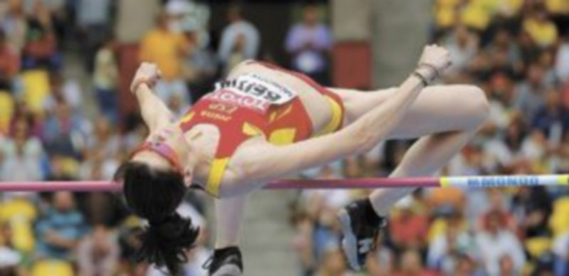 La capitana del equipo femenino español no tiró el listón en ninguno de sus intentos. / Reuters