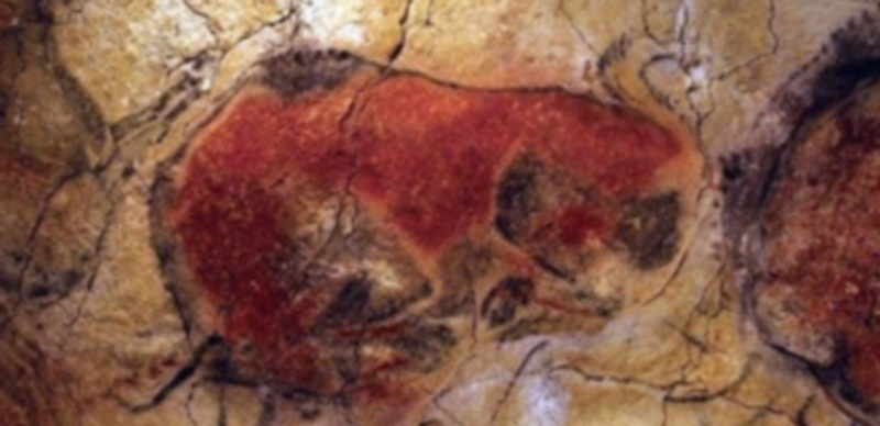 Una de las pinturas de la cueva.