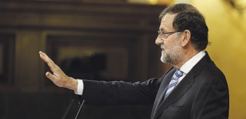 Mariano Rajoy durante su intervención en el Congreso de los Diputados. / EFE