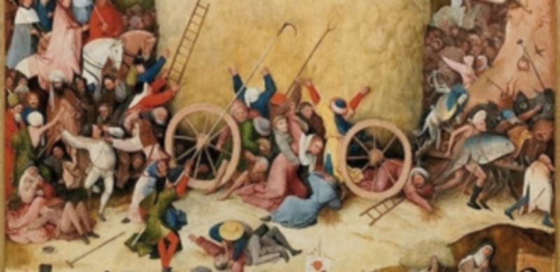 Pieza central del tríptico ‘El carro de heno’