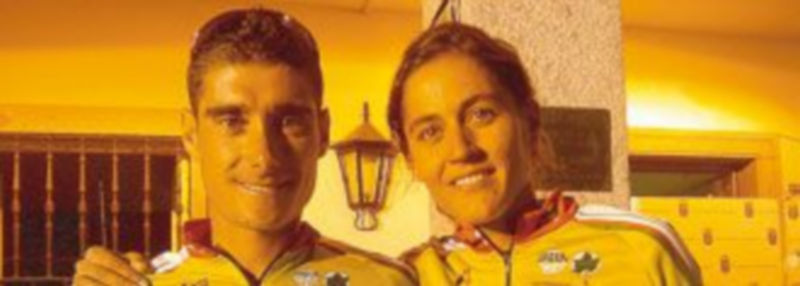 Los triatletas segovianos Kike Mardomingo y Sara Martín participaron en el XVIII Duatlón Cros de Alpedrete. / El Adelantado