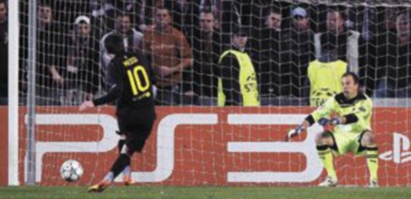 Al anotar el penalti