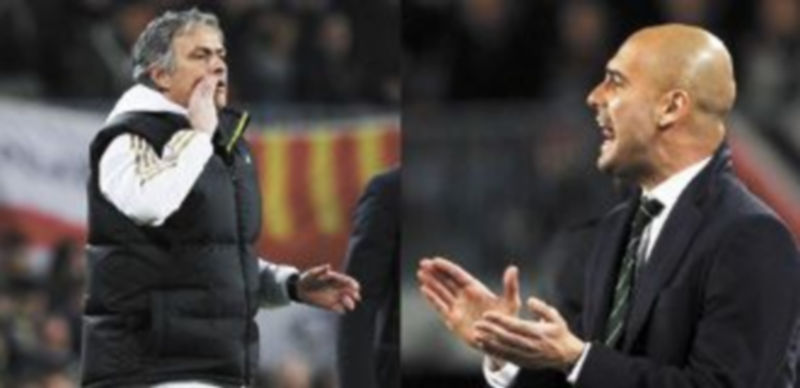11 jornadas, 33 puntos 1 Mourinho y Guardiola. / Reuters.