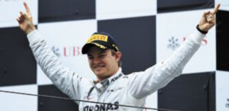 Nico Rosberg celebra su victoria