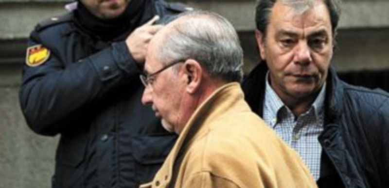 Rodrigo Rato en el momento de su llegada a la Audiencia Nacional. / Reuters