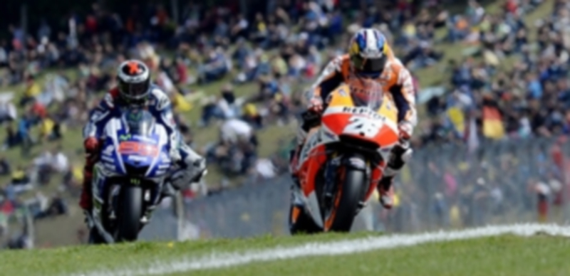 Los pilotos españoles Dani Pedrosa y Jorge Lorenzo