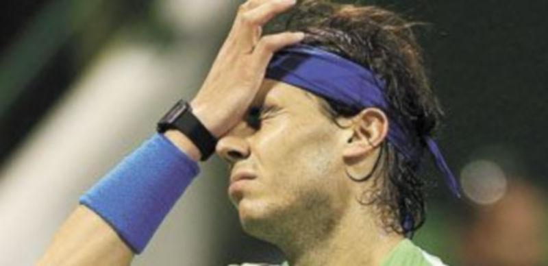 Nadal se lamenta tras fallar un punto durante su encuentro de semifinales. / F. al Assaad (Reuters)