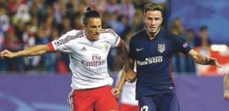 El Atlético se enfrenta a los fantasmas de Lisboa 1 Los lusos asaltaron el Calderón en la ida con goles de Gaitán y Guedes. / E.P.