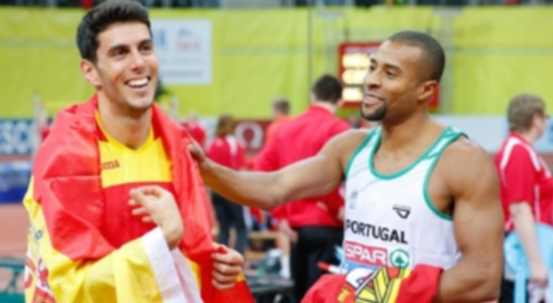 Pablo Torrijos (izq) y Nelson Évora