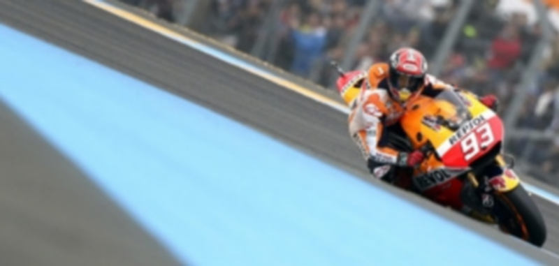 Marc Márquez durante el Gran Premio de Francia